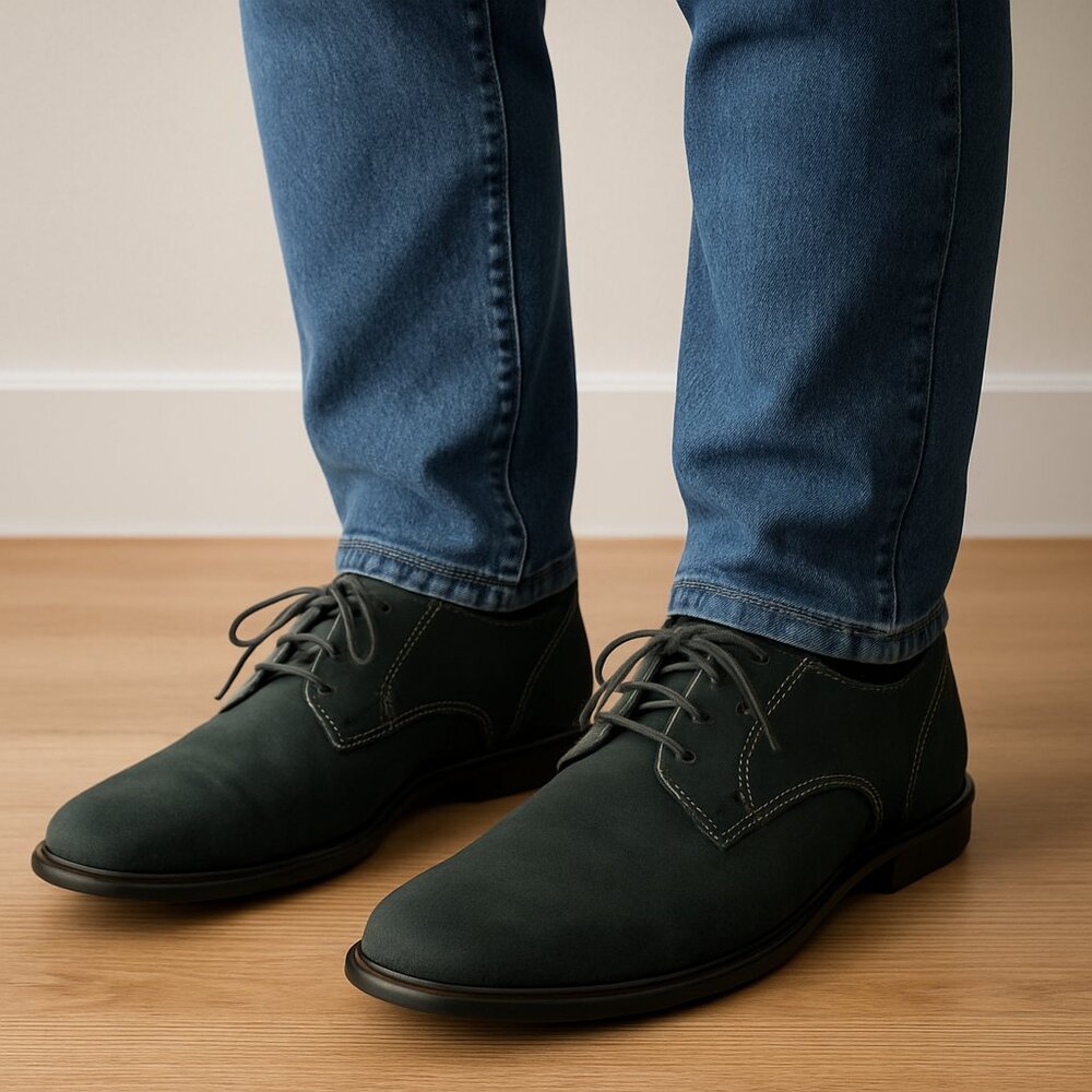 United Feet Suede Oxford Shoes Black 9